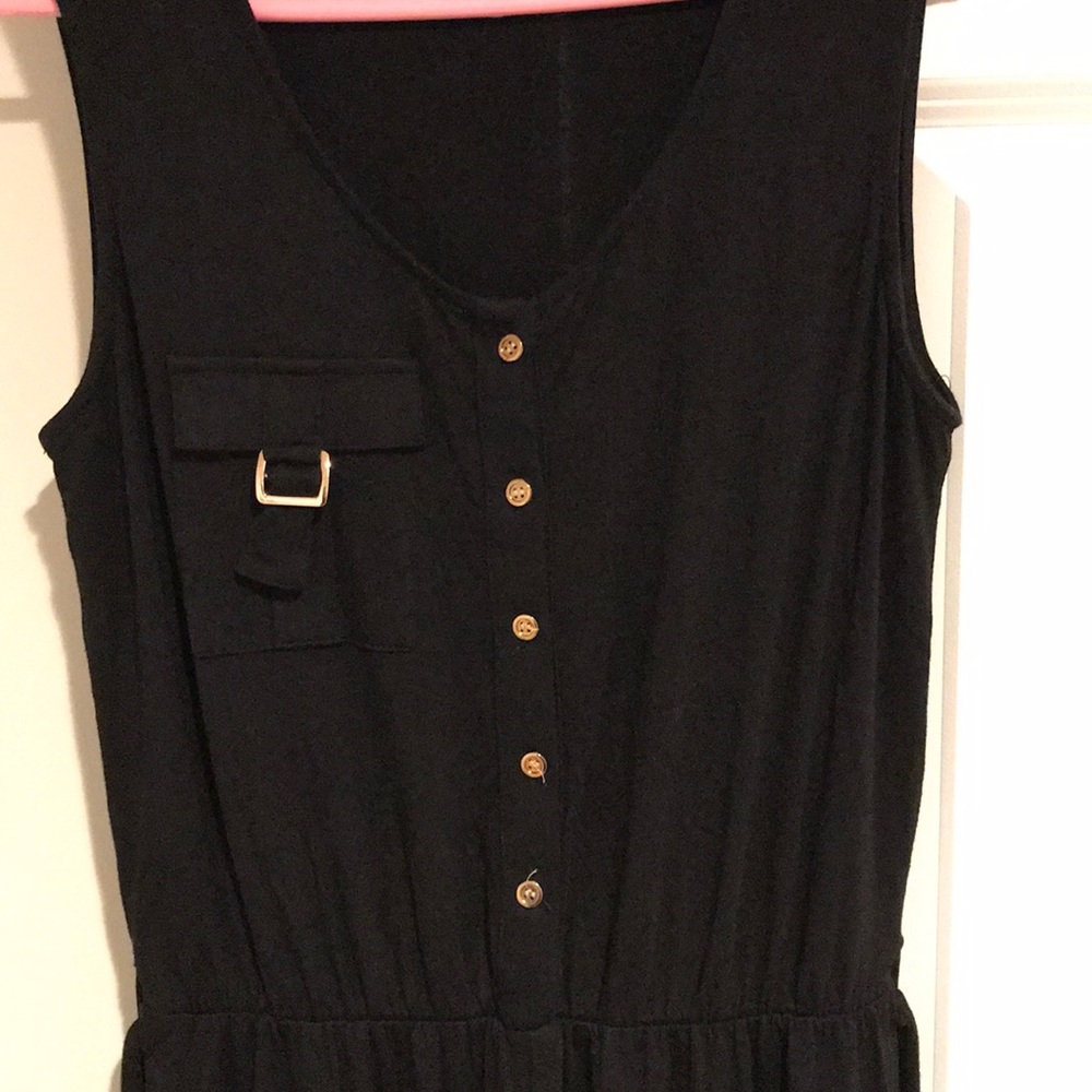 Size small Milano black jumpsuit with gold buttons - Picture 2 of 4
